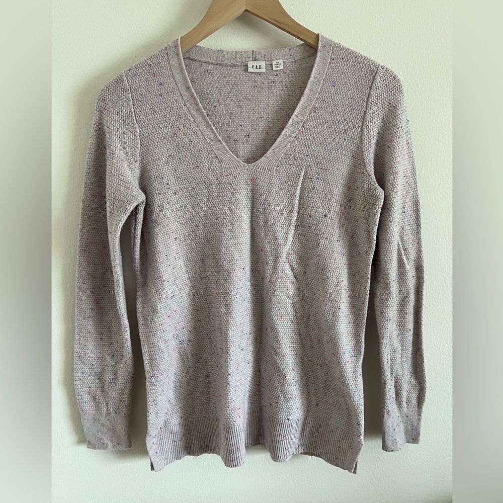 Gap Women's Speckled Lavender Sweater